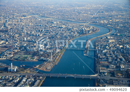 Arakawa seen from the sky Arakawa seen from the sky 49094620