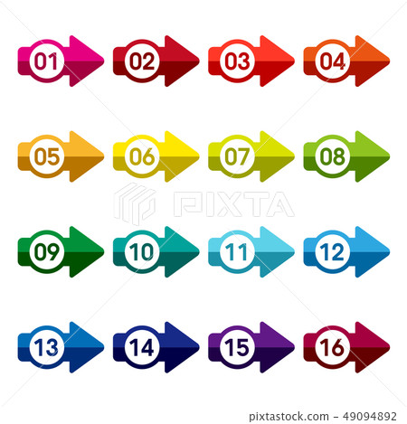 Arrow Number - Stock Illustration [49094892] - PIXTA