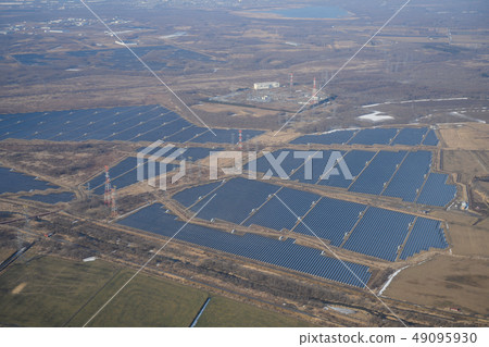 Pengdong Anping Solar Park seen from the sky Pengdong Anping Solar Park seen from the sky 49095930