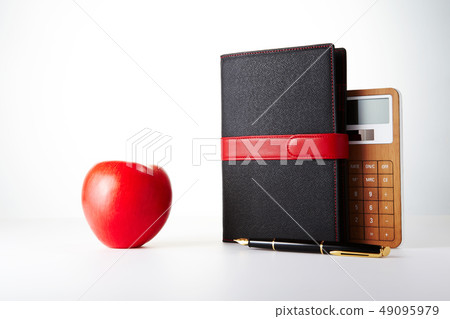 Diary, fountain pen, apple Diary, fountain pen, apple 49095979