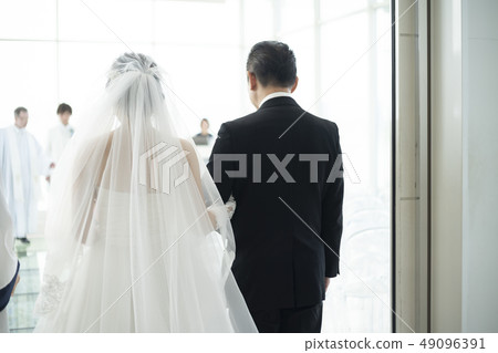 婚禮新娘和父親 49096391