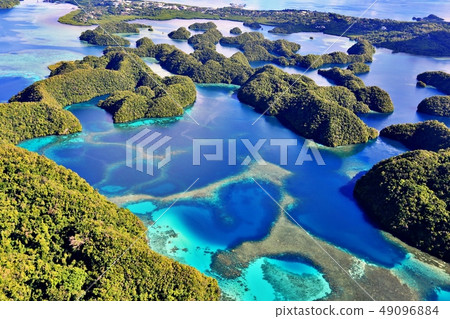 Seventy Island in Palau from Cessna 49096884