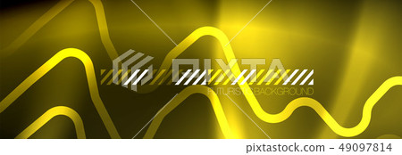 Shiny neon lights background, techno design, modern wallpaper for your project 49097814