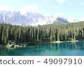 Calezza lake and Dolomiti massif 49097910