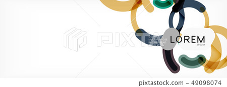Line design circles abstract background 49098074
