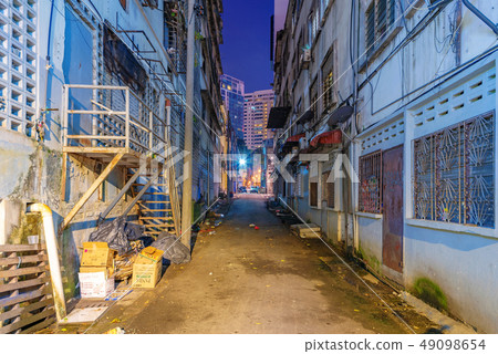 Alley way at night Alley way at night 49098654