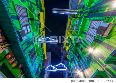Colorful buildings with cloud lights 49098655