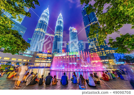 Petronas Towers from KLCC park Petronas Towers from KLCC park 49098708