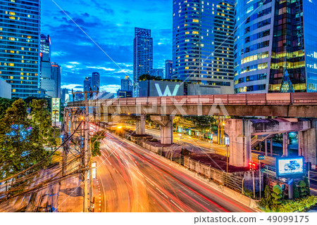 View of city buildings in Sathorn 49099175