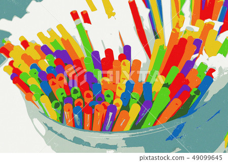 五顏六色的吸管 49099645