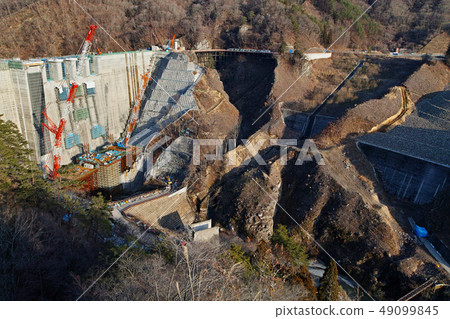 [群馬]八葉水壩（八葉水壩）（周邊）正在建設中的風景 49099845