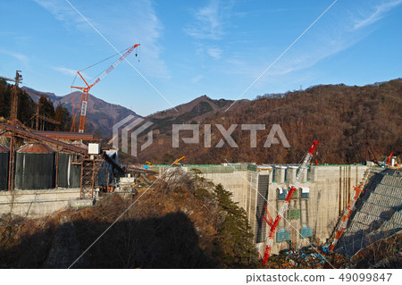 [群馬]八葉水壩（八葉水壩）（周邊）正在建設中的風景 49099847