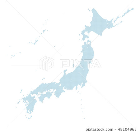 日本列島的藍點地圖。中號 1。 49104965