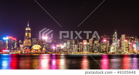 Hong Kong Victoria Harbor night view 49105648