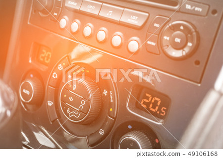 detail air conditioning button inside a car 49106168