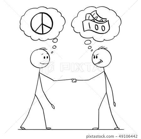 Cartoon of Two Men or Businessmen or... - Stock Illustration [49106442] -  PIXTA