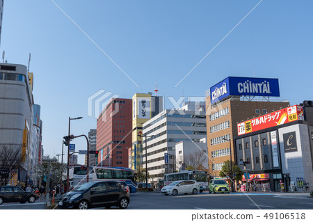 Tenjin / Watanabe Dori (cityscape of Fukuoka) Tenjin / Watanabe Dori (cityscape of Fukuoka) 49106518