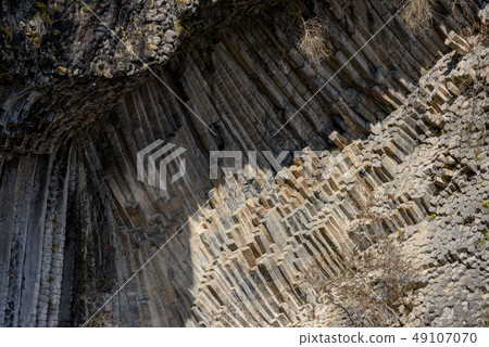 Stock Photo: basalt cave, geopark, strange stone, lava rock, basalt Stock Photo: basalt cave, geopark, strange stone, lava rock, basalt 49107070