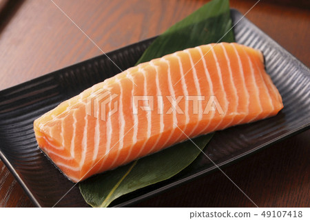 Atlantic salmon sashimi Atlantic salmon sashimi 49107418