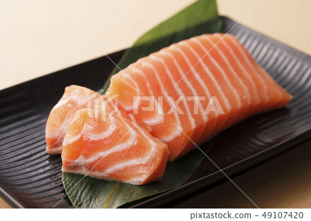 Atlantic salmon sashimi 49107420