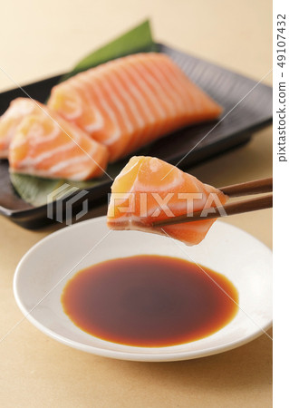 Atlantic salmon sashimi Atlantic salmon sashimi 49107432