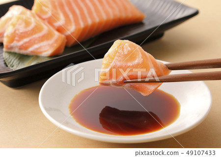 Atlantic salmon sashimi Atlantic salmon sashimi 49107433