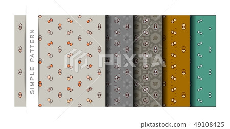 Wall Paper Pattern Examples Simple Set of The Simple Pattern Wallpaper Pattern - Stock Illustration ...