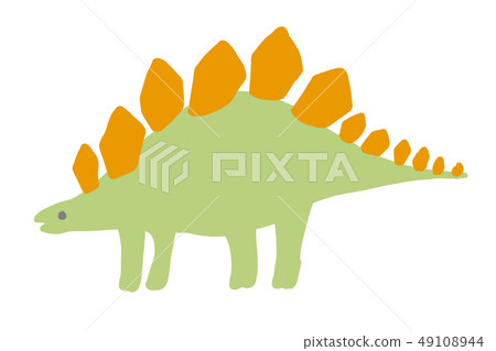Loosely cute dinosaur stegosaurus vector material 49108944