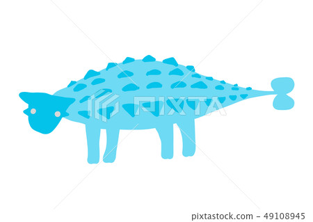 Loosely cute dinosaur ankylosaurus vector material 49108945