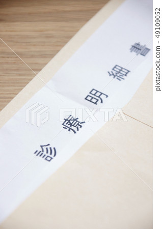 Documents of medical care statement that we put in envelope 49109052