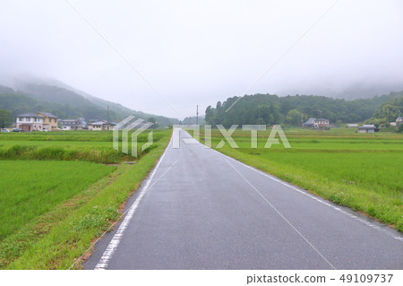 Village scenery of the rainy season Village scenery of the rainy season 49109737