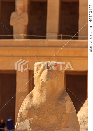 Ancient egyptian falcon sculpture of the god Horus 49110105