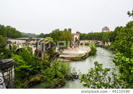 Tiberina Island The Tiber River and Aemirius Bridge (Ponte Lot) (Rome, Italy) Tiberina Island The Tiber River and Aemirius Bridge (Ponte Lot) (Rome, Italy) 49110590