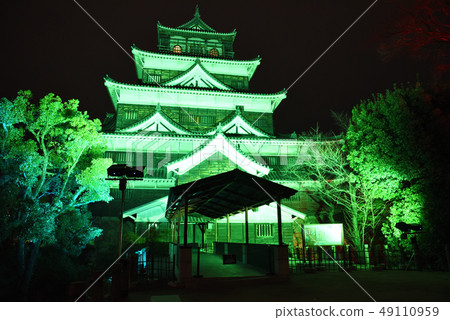 <Hiroshima> Hiroshima Castle night view light up 49110959