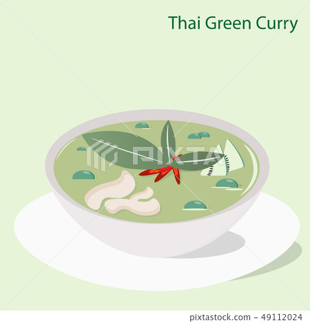 Flat Thai Green Curry or KANG KIEW WAN Flat Thai Green Curry or KANG KIEW WAN 49112024