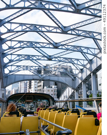 Sightseeing in Tokyo by bus without roof 49112374