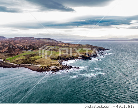 Aerial view of the Wild Atlantic Coastline by Maghery, Dungloe - County Donegal - Ireland 49113612