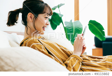 Smart phone smart woman 49113802