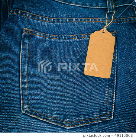 tied on a rope is an empty rectangular brown paper tied on a rope is an empty rectangular brown paper 49113868