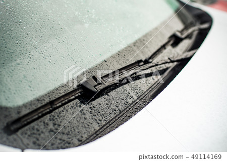 car wiper blade with shallow depth of field car wiper blade with shallow depth of field 49114169