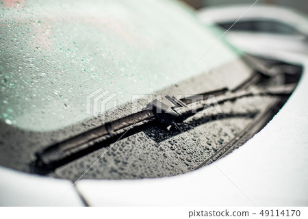 car wiper blade with shallow depth of field car wiper blade with shallow depth of field 49114170