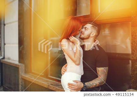 couple in a town couple in a town 49115134