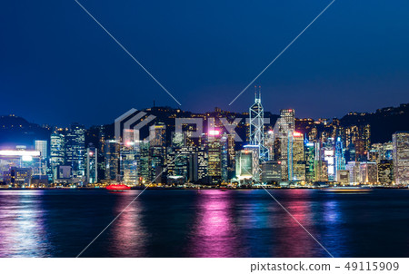 香港維多利亞港夜景 49115909