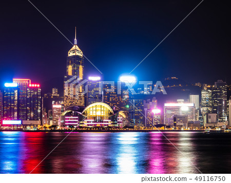 Hong Kong Victoria Harbor night view 49116750