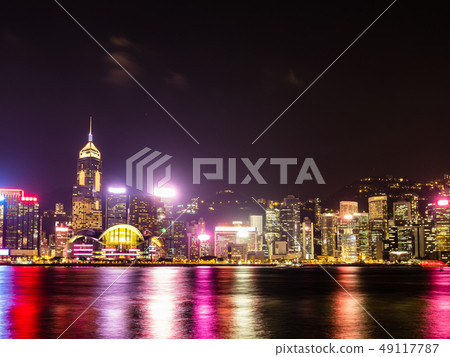 Hong Kong Victoria Harbor night view 49117787