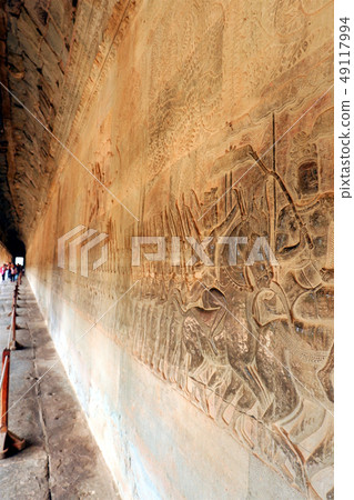 Angkor Wat Relief 1st corridor wall sculpture Khmer world heritage Relief 49117994