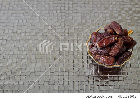Palm Dates on silver floor 49118602