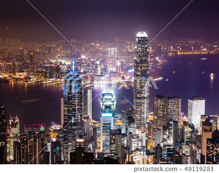 世界三大夜景香港維多利亞港 世界三大夜景香港維多利亞港 49119283