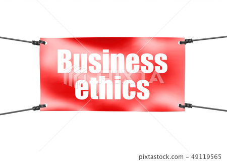 Business ethics word with red banner Business ethics word with red banner 49119565