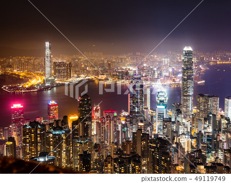 世界三大夜景香港維多利亞港 世界三大夜景香港維多利亞港 49119749